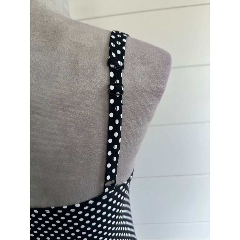NWT NIPTUCK Joanne Black Polka Dot Print One-piece Swimsuit. Size 8 - Picture 8 of 14